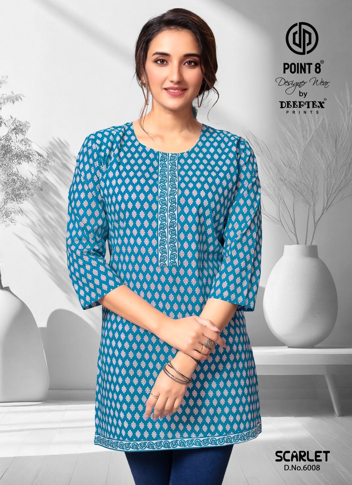 Scarlet Vol 6 By Deeptex Poplin Cotton Short Kurti Suppliers In India